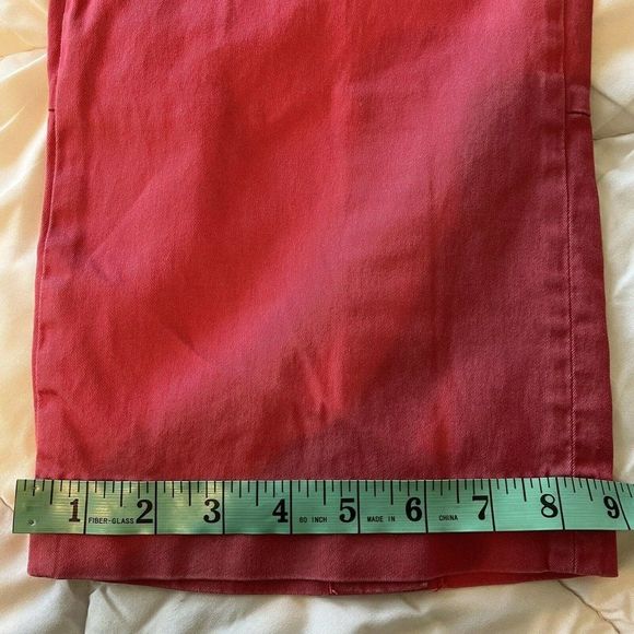 VINEYARD VINES By Shep & Ian Woman Sz 2 Cropped Capri PANTS Cotton Stretch Pink - Picture 9 of 10